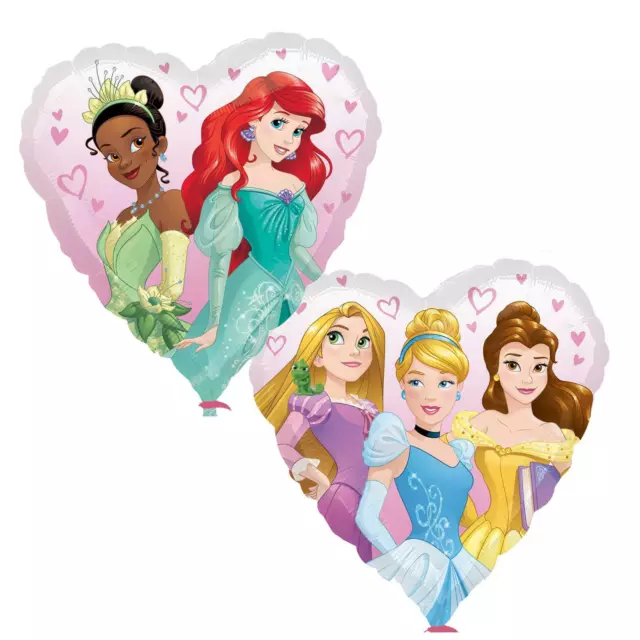 Princesse Disney Filles Tiana Ariel Cœur Anniversaire Feuille Ballon Fête