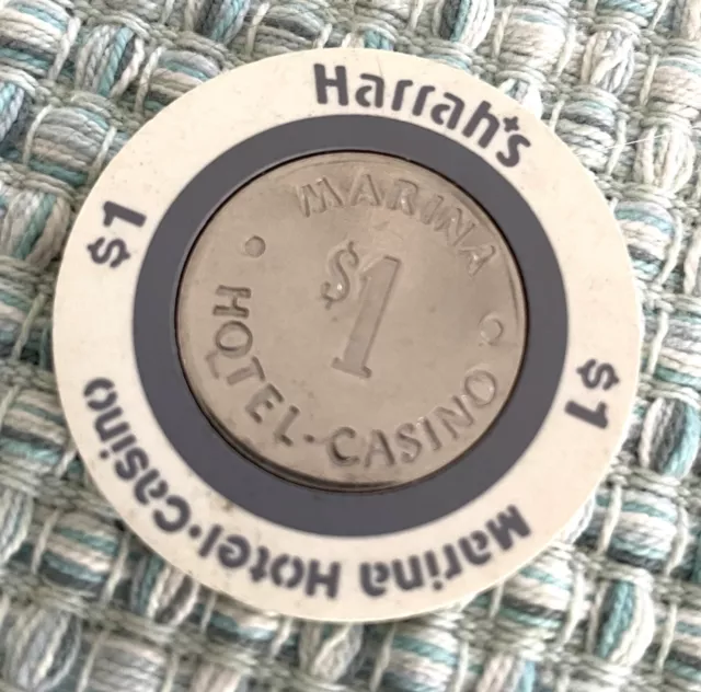 Rare Lot of 4 One Dollar Casino Tokens, Playboy Club, Foxwoods, Harrah's Marina 3