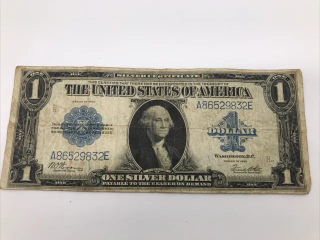$1 U.S. Large Size “SILVER CERTIFICATE” 1923 Series - Blue Seal- Ungraded
