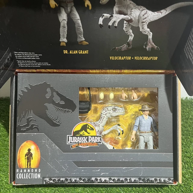 Jurassic Park 3 – Hasbro – Dr. Alan Grant & Velociraptor – Figurines Neuve Sous Blister