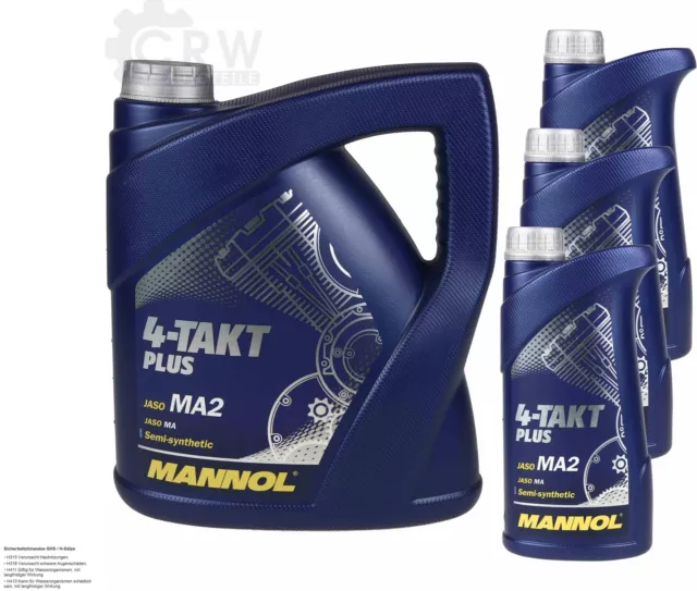 7 Liter MANNOL 4-Takt Plus 10W-40 Motoröl Motorradöl Bike Oil JASO MA/MA2