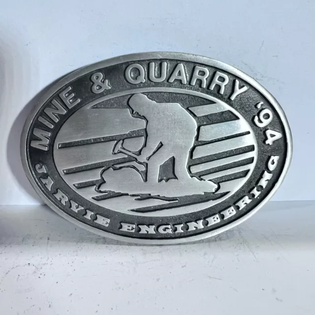 Vintage Belt Buckle Mine & Quarry '94 Jarvie Engineering