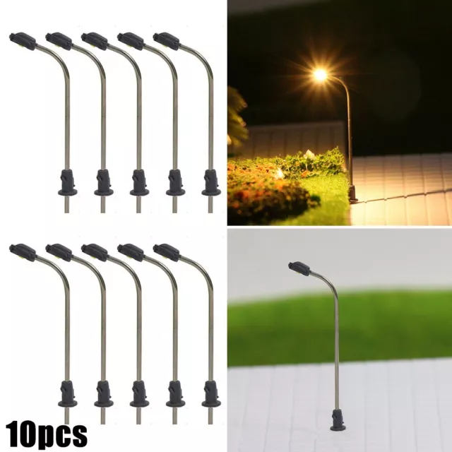 10 Neuf Z Échelle Modèle Chemin de Fer Train Lampe Postes LED Street Light 20mA