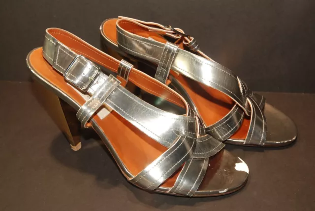 Lanvin Ete 2009 Womens Metallic Sandal Heels Size 40 - 9.5