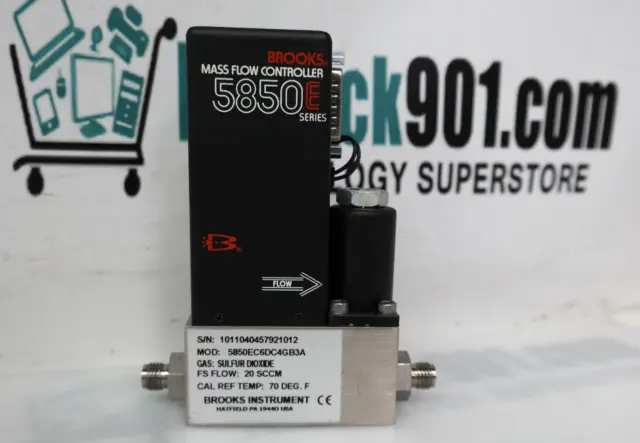 Brooks 5850E Mass Flow Controller 5850EC6DC4GB3A 20SCCM