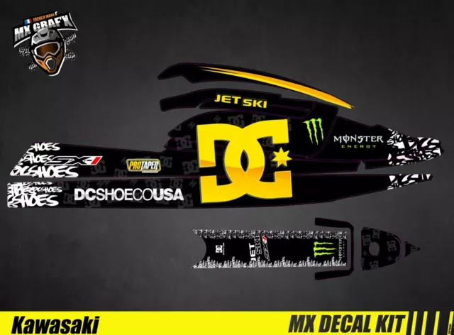 Kit Déco pour / Decal Kit for Jet Ski Kawasaki 750 Sx Sxr Sxi - DC