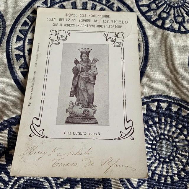 BENEVENTO - MONTEFALCONE VALFORTORE - Vergine Del Carmelo 1903 Viaggiata