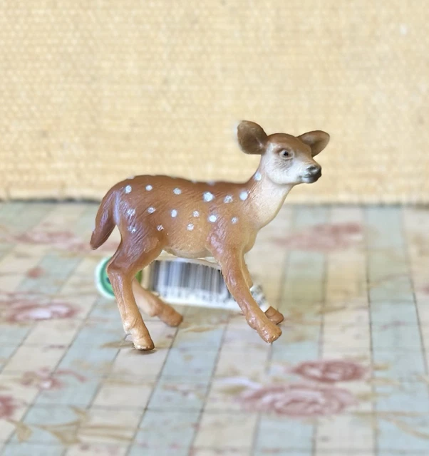 Schleich Cierva De Cola Blanca – Figura Realista De Vida Salvaje Pintada A Mano, Medidas 8.5 Cm, Ideal Para Coleccionistas Y Juegos De Imaginación