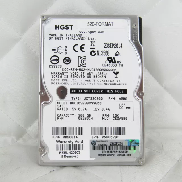 Hp 3Par 520 Server 900Gb Hot-Plug Sas Hard Disk Drive 10K 6Gb/S 2.5 703240-001