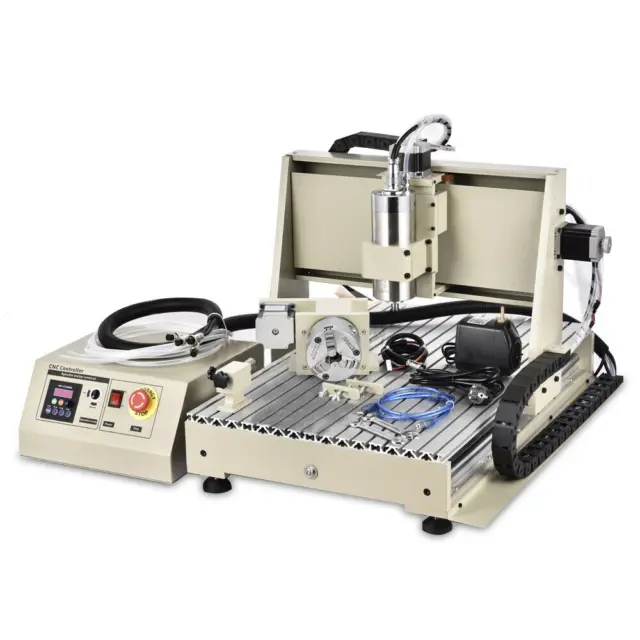 CNC Router Engraver 1500W 6040 4 Axis Mill Cutter Drilling Engraving Machine