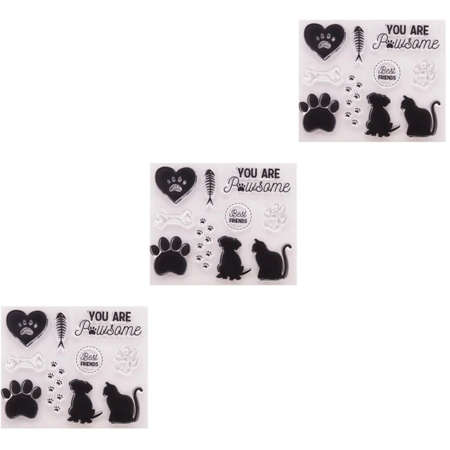 3 stücke klar stempel transparent dichtstempel für diy scrapbooking handwerk