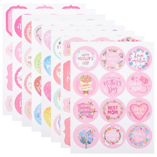 32pcs pour la fête des mères Étiquettes de scellage Étiquettes Enveloppe Sceaux