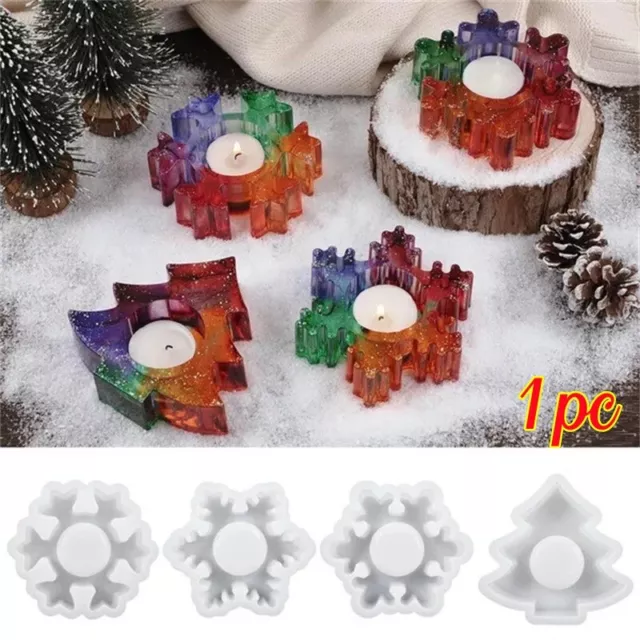 Silicone Tea Light Candle Holder Mold Resin Epoxy Mold Candlestick Casting Mould