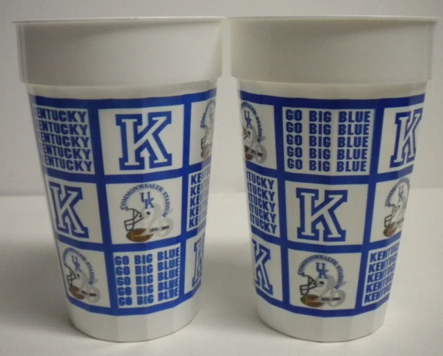 Lot of 2 Vintage 1997 Kentucky Wildcats Football Stadium Plastic Cups 90s Helmet