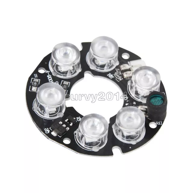 6pcs array LED IR Leds Infrared Board for CCTV cameras night vision 45mm White