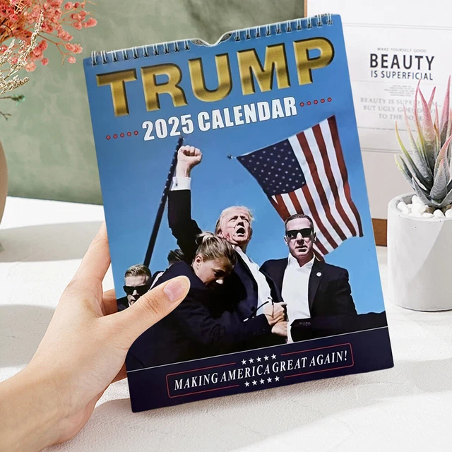 DONALD TRUMP 2025 Desk Calendar Trump 2025 Calendar Trump Shot Planning