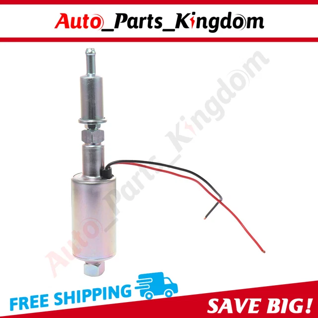 Silver Electric Fuel Pump Universal 6 Volt Direct Replacement
