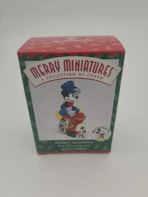 1998 Hallmark Merry Miniatures Mickeys Locomotive Mickey Express First In Series