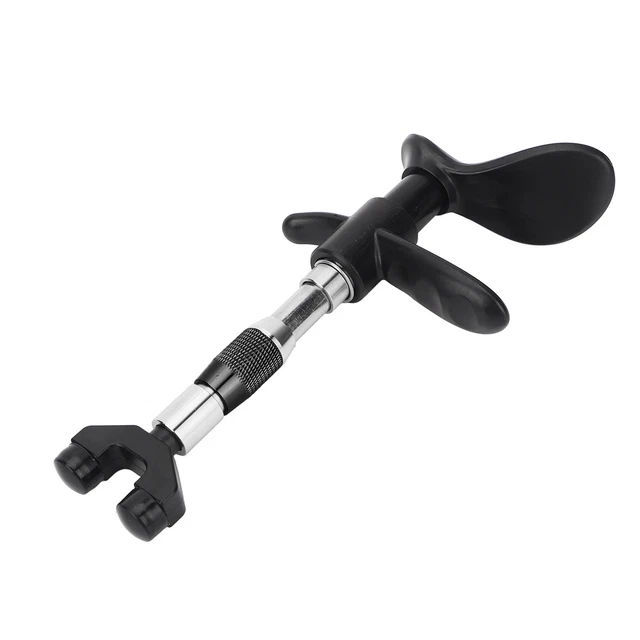 (Black)Manual Chiropractic Adjuster 10 Gear 4 Heads Joint Relief Physical ECA