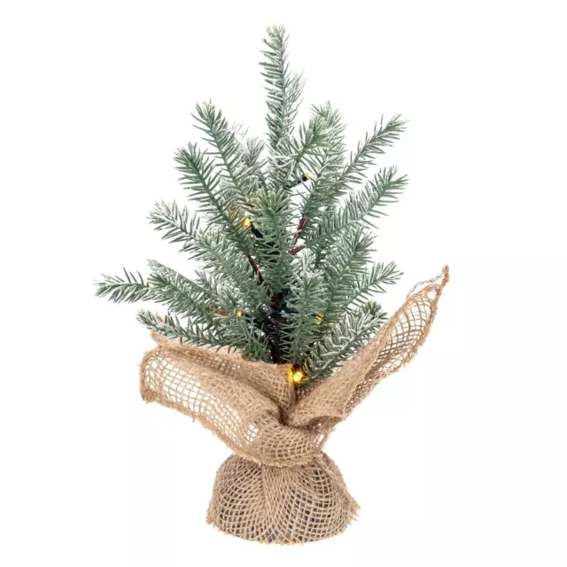 Petit Artificiel Arbre de Noël / Sapin Illuminé Neige Table Déco 30 CM