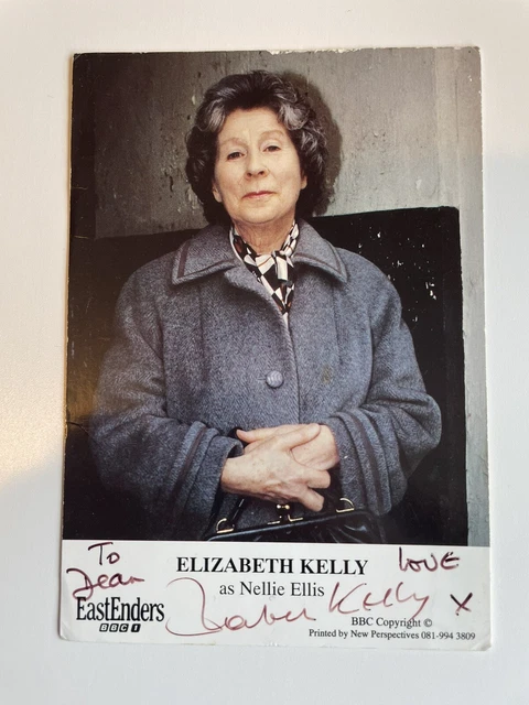 signed Elizabeth Kelly Eastenders cast card autograph