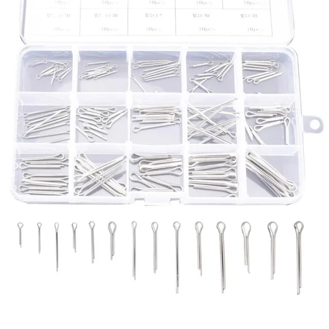 150Pcs Stainless Steel Split Cotter Pins Kit - Multiple Sizes - M1 to M