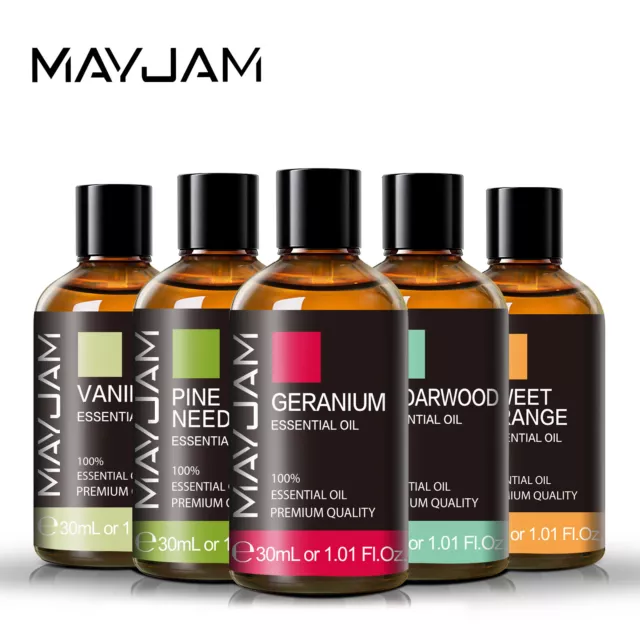 MAYJAM Essential Oils 30mL (1oz) Therapeutic Grade Oil For Aromatherapy Diffuser