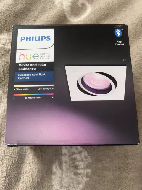 Philips Hue White and Color Ambiance Decken Einbauspot eckig weiß Spots NEU