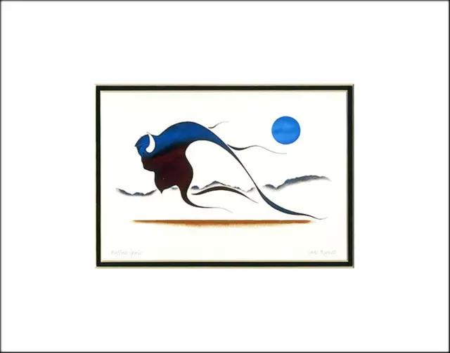 BUFFALO SPIRIT - by Cree artist Isaac Bignell - 11" x 14" Matted art print