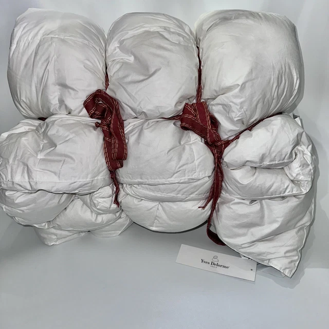 Yves Delorme Prestige Twin Comforter White Goose Down Heavy Weight 68"x92" NEW