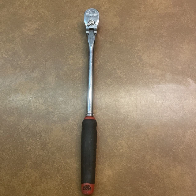 Mac Tools Fine Tooth 3/8” Drive Comfort Handle Flex Head Long Ratchet XR1390FPA