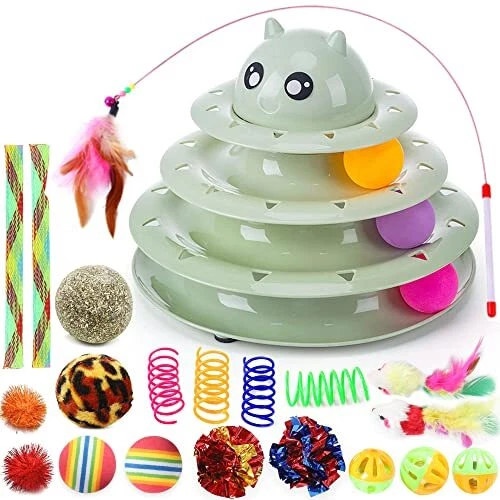 Suhaco 21 Pcs Jouets De Chat Interactif Pour Les Chats D'Intérieur Jouet De Chat