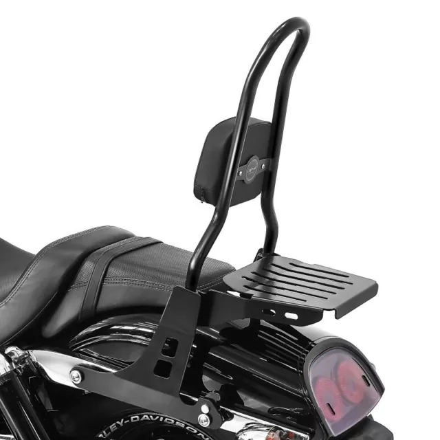 Sissy Bar CSL + porte bagages pour Harley-Davidson Dyna Fat Bob 10-17 noir