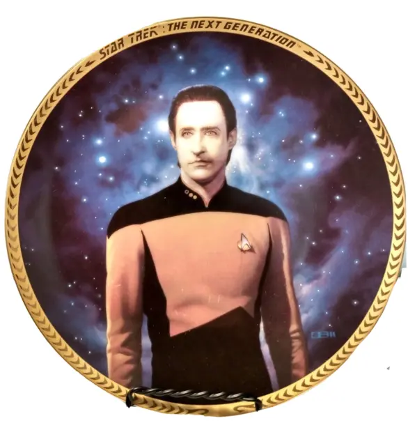 Star Trek Next Generation Lt Commander Data Collector Plate Hamilton 1993 Vtg