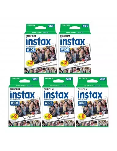 Fujifilm Instax pellicole Wide 5X pacco doppio (100 scatti) Fujifilm