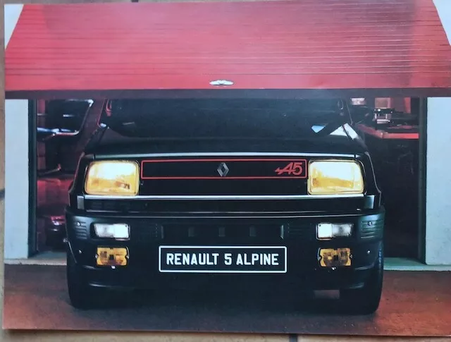  Renault 5 alpine  brochure catalogue neuf collection dépliant publicitaire