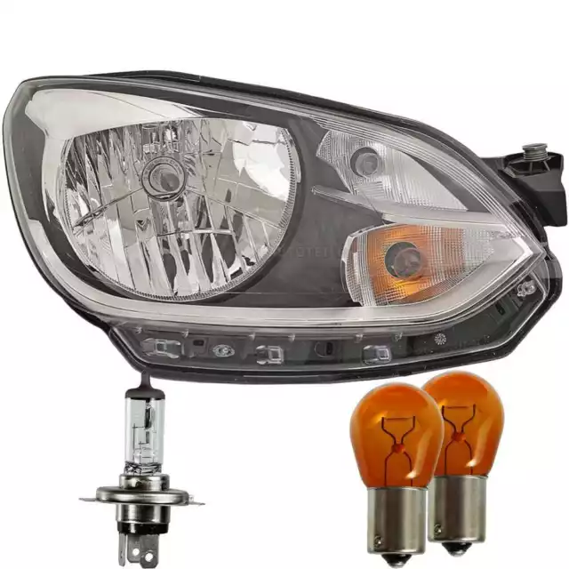 Faro Derecho para VW Up! Año Fab. 11- >> chrom H4 Incl. Osram Lámparas de Estilo