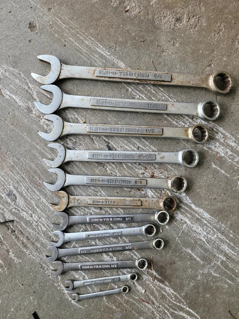 CRAFTSMAN 12 PT LARGE COMBINATION WRENCH SET 12 PIECE 7 32 to 7 8