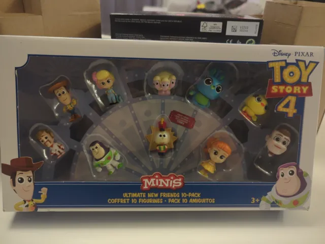 Neuf Disney Pixar Coffrets 10 Figurines minis Toys Story 4 - Boîte Abîmée