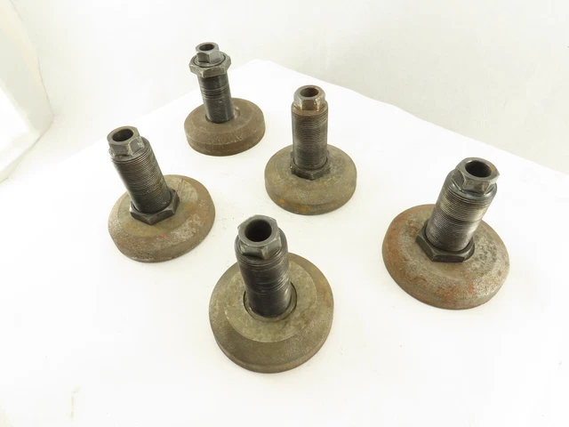 5" OD CNC Machine Leveling Foot Pads M40x2.0 Bolts Set Of 5