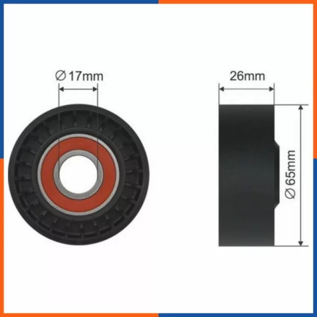 Galet tendeur de courroie d'accessoire pour RENAULT | 11955-00QAG, 11955-BN701