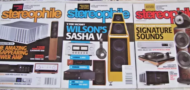 Set/3 Stereophile Magazine 2024 Back Issues Audio Hi-Fi Music