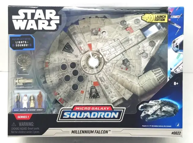 Star Wars Micro Galaxy Squadron MILLENNIUM FALCON NEW! Motion Lights Sounds 2022