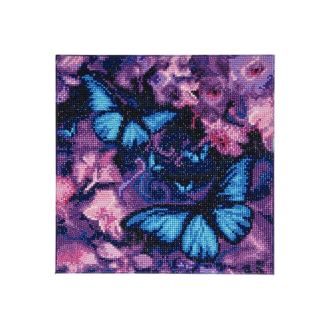Diamond Painting Schmetterlinge Crystal Art 30x30cm Leinwand DIY Bastelset