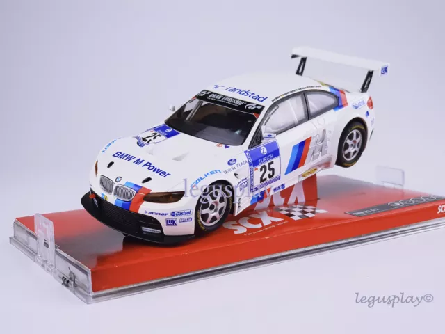 Slot car scalextric scx A10033X300 BMW M3 GT2 #25 Jörg Muller Nürburgring 2010