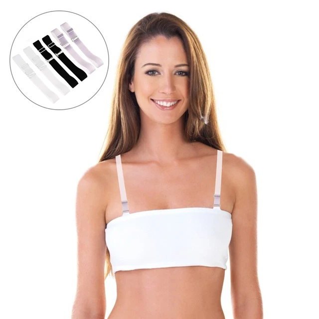 AIYVELU 6 Paires Bretelles Soutien-Gorge Remplacement – Élastiques, Réglables, Invisibles, Multicolores (Noir, Blanc, Nude)