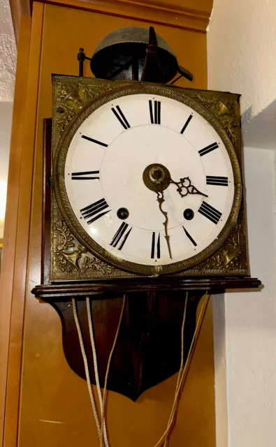 Rare Early Antique French Morbier Clock With Alarm