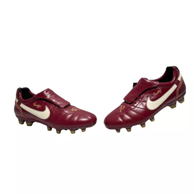 NIKE TIEMPO R10 Ronaldinho FG Red Leather Professonal Football Soccer Cleats $499.99 -