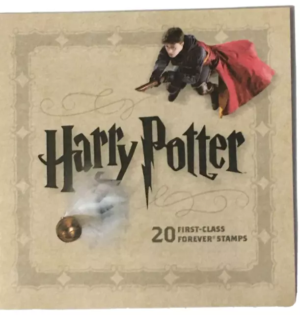 Harry Potter EMPTY USPS First Class Stamp Booklet Hogwarts Golden Snitch