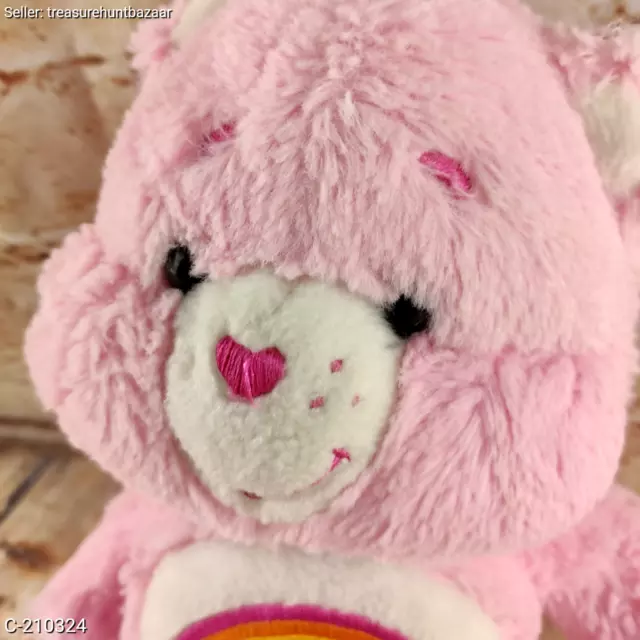 Care Bears CHEER BEAR Rainbow 2019 Pink Soft Plush Toy RARE 12" 3